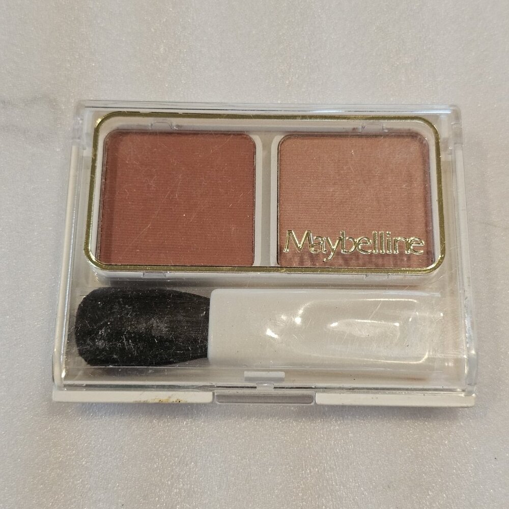 VTG 80s Maybelline Blush Natural Coral Pastel Peach‎ Duo New Opened Powder